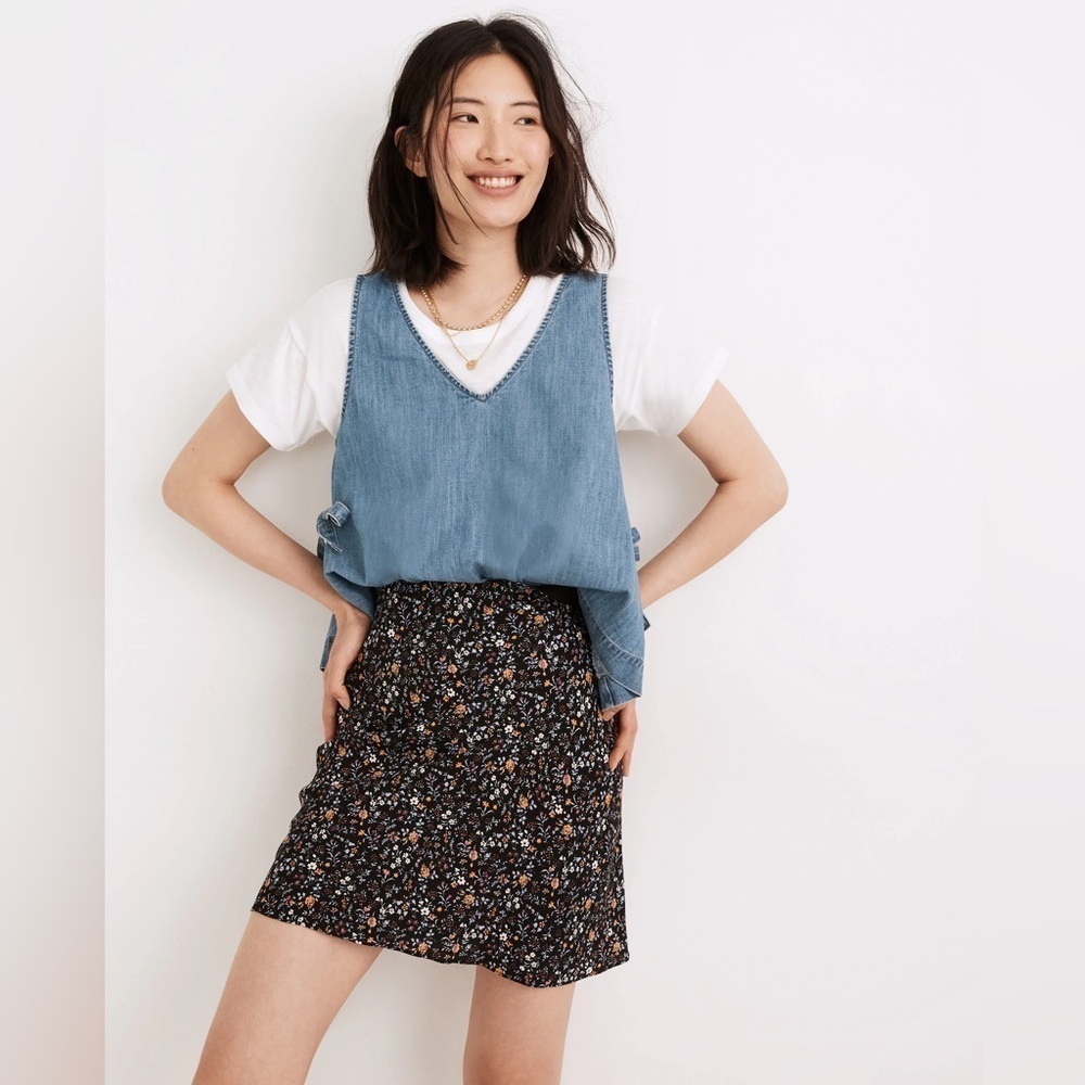 Madewell Sz 2 Mini Slip Skirt in Folkmagic Floral